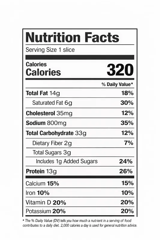 Nutrition Facts Label Generator