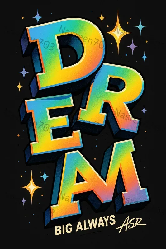 Stylized Typography Letter Art 