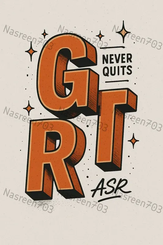 Stylized Typography Letter Art 