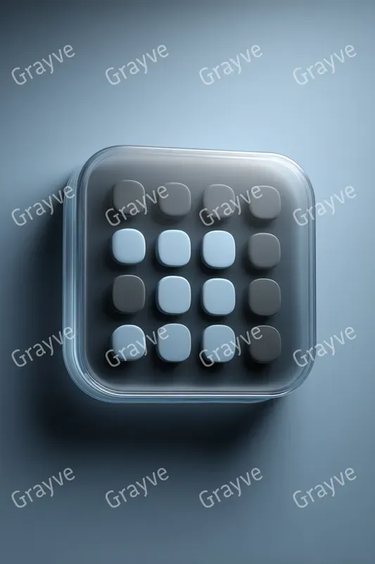 Frosted Glassmorphism 3D UI Icons