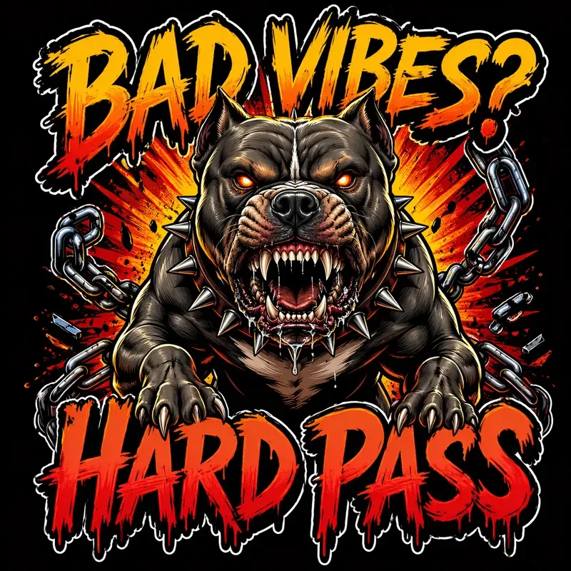 Bad Vibes Hard Pass Aggressive Animals