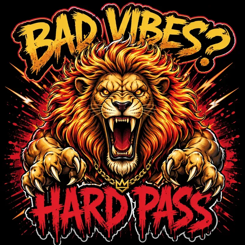 Bad Vibes Hard Pass Aggressive Animals