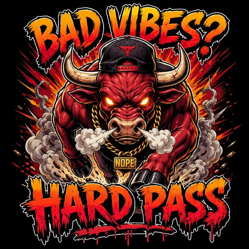 Bad Vibes Hard Pass Aggressive Animals