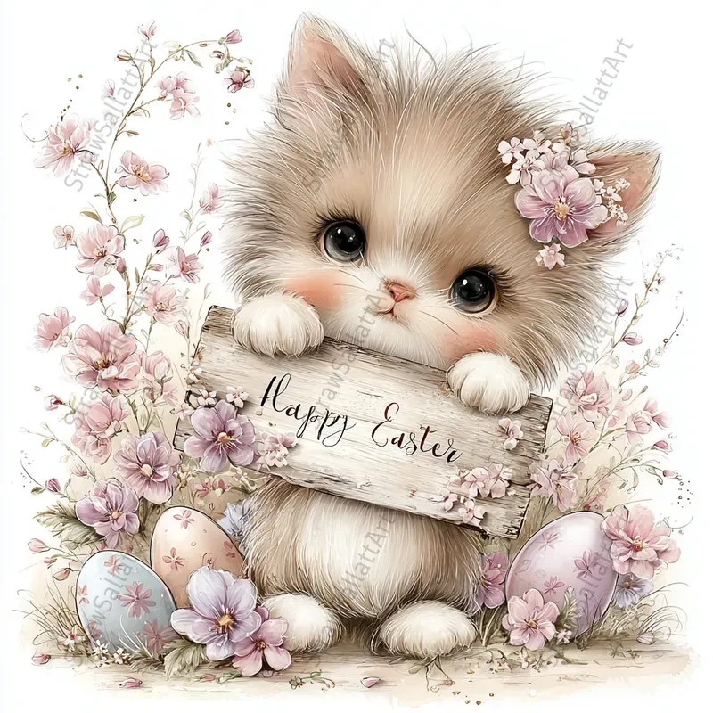 Sweet Easter Characters Tshirt Cliparts