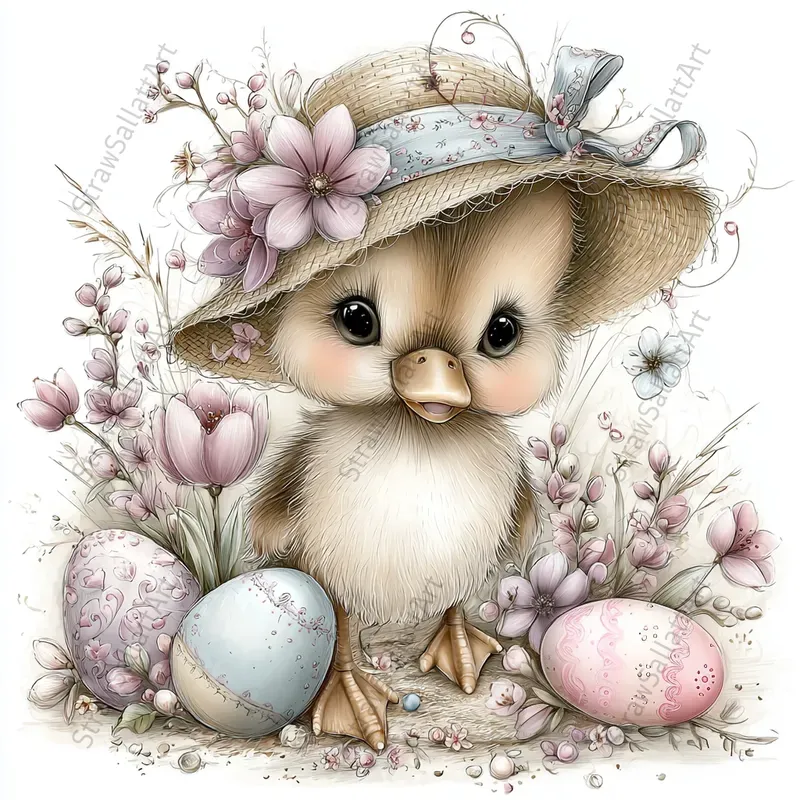 Sweet Easter Characters Tshirt Cliparts