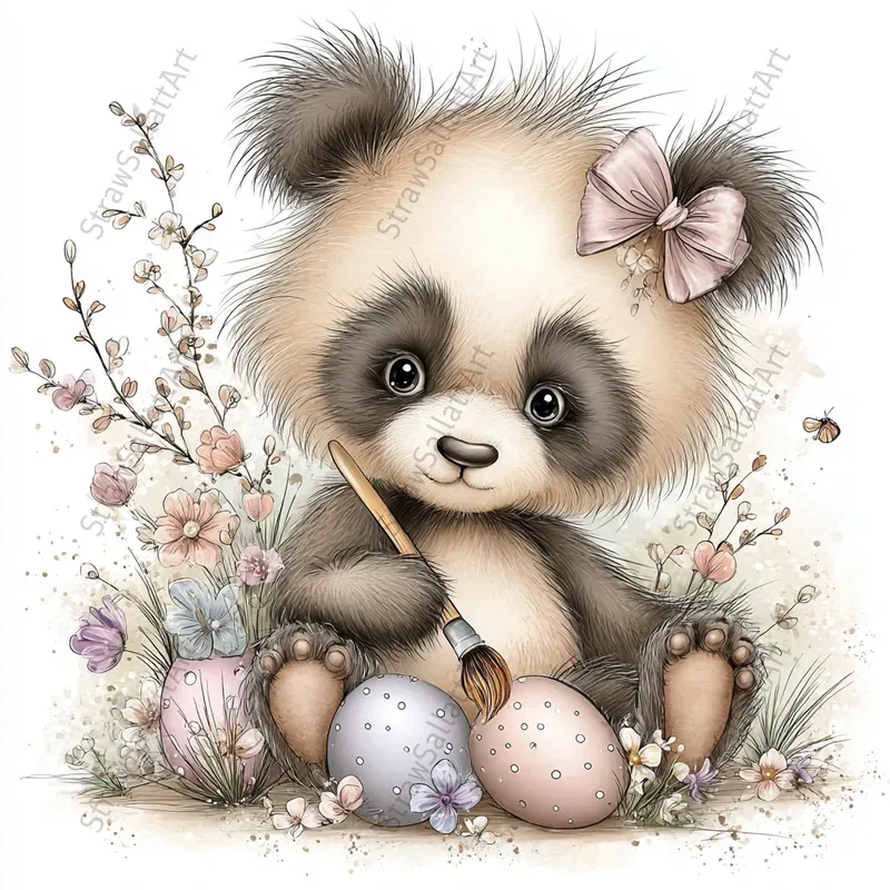 Sweet Easter Characters Tshirt Cliparts