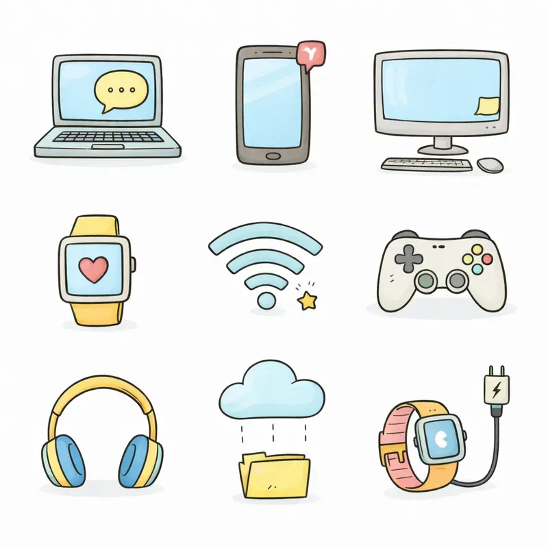 Cute Minimal Doodle Icons