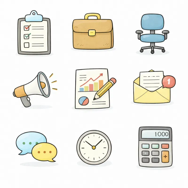 Cute Minimal Doodle Icons