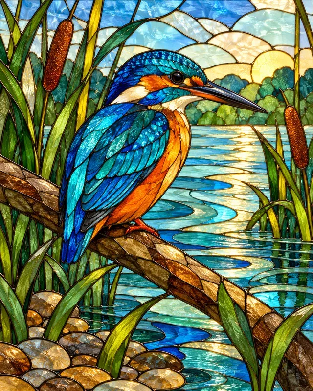 Stained Glass Nature Panels