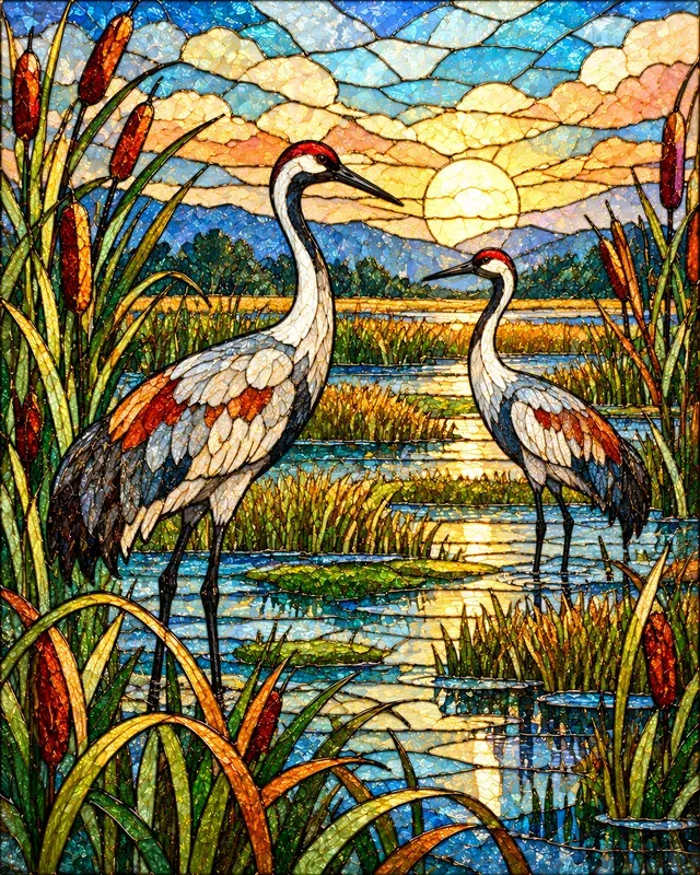 Stained Glass Nature Panels