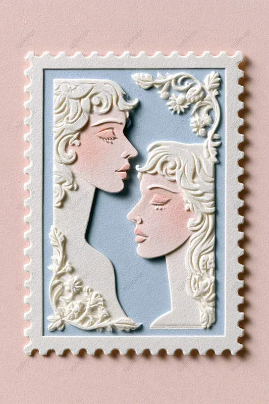 Porcelain Postage Stamp Art
