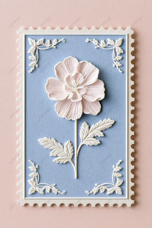 Porcelain Postage Stamp Art