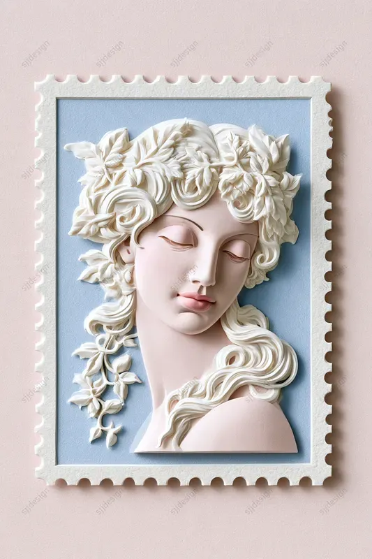 Porcelain Postage Stamp Art