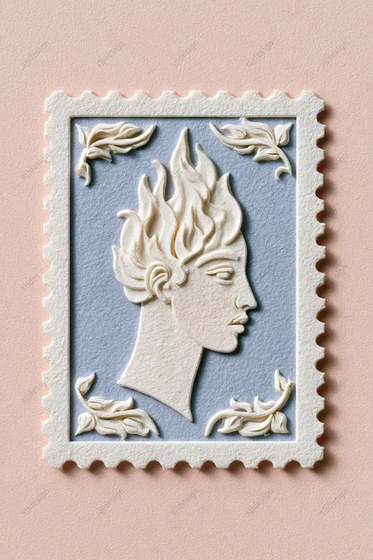 Porcelain Postage Stamp Art