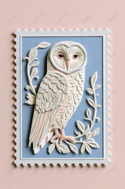 Porcelain Postage Stamp Art