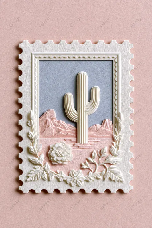 Porcelain Postage Stamp Art