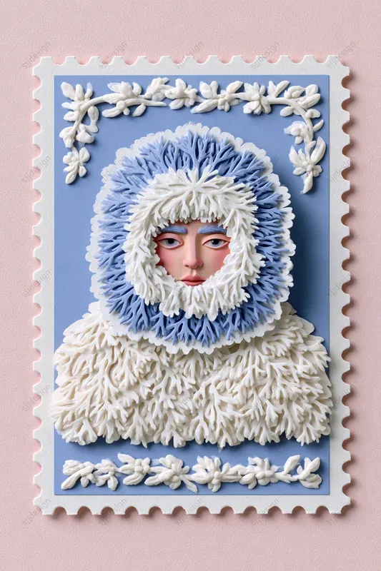 Porcelain Postage Stamp Art