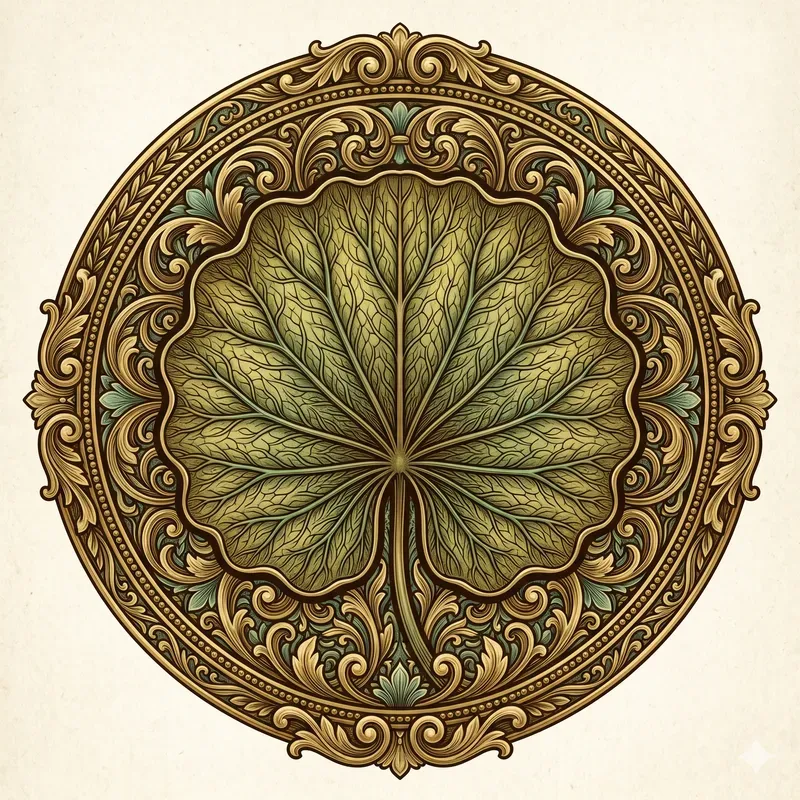 Antique Leaf Vein Emblems
