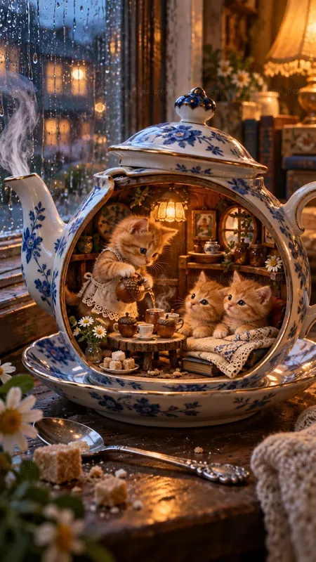 Tiny Animals Inside Teapots