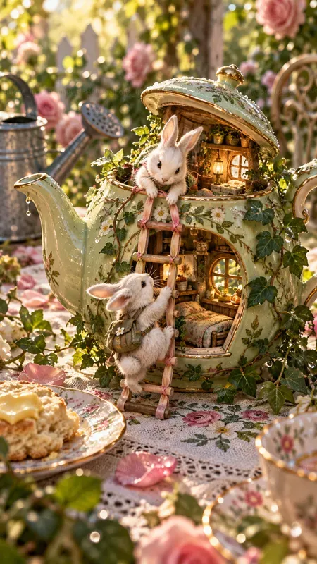 Tiny Animals Inside Teapots