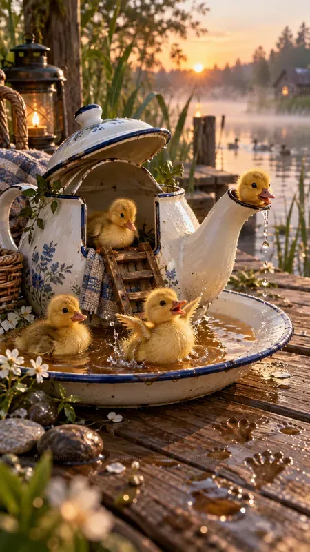Tiny Animals Inside Teapots