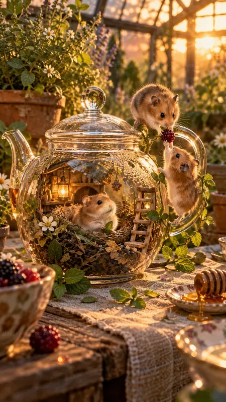 Tiny Animals Inside Teapots