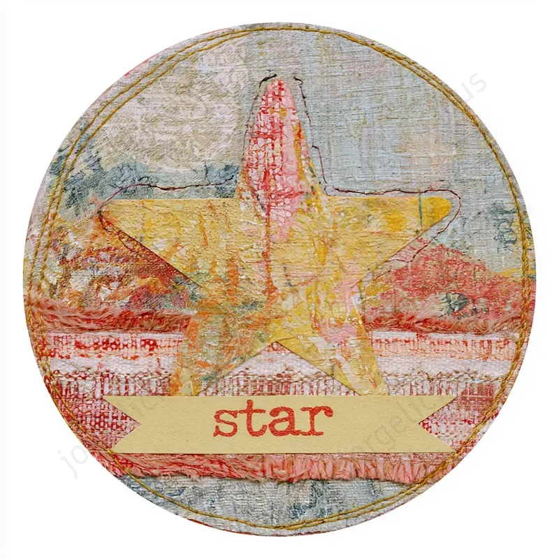 Vintage Textile Collage Stickers