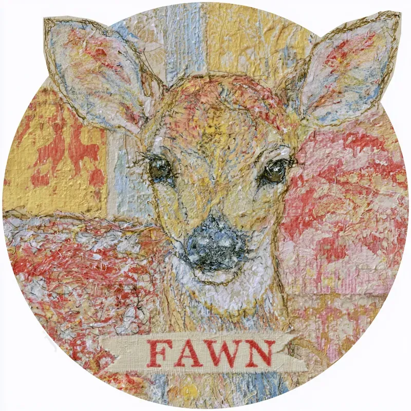Vintage Textile Collage Stickers