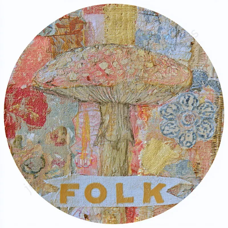 Vintage Textile Collage Stickers