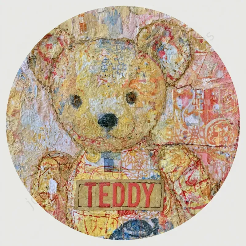 Vintage Textile Collage Stickers