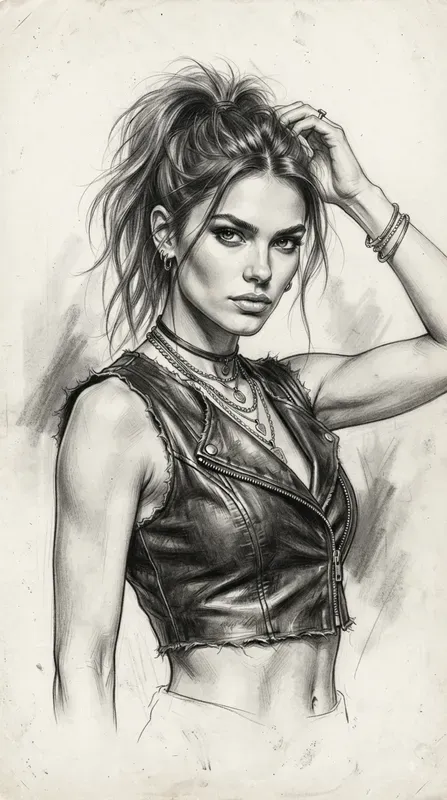 Monochrome Character Sketch Collections