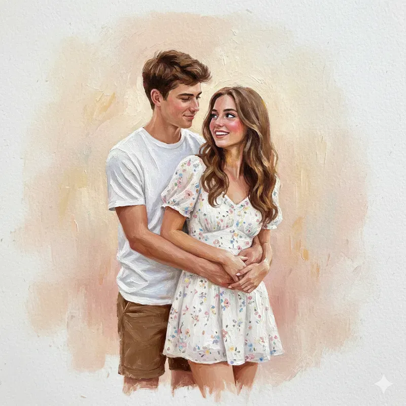 Romantic Couple Oil Paintings