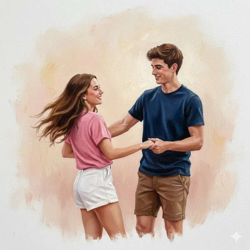 Romantic Couple Oil Paintings