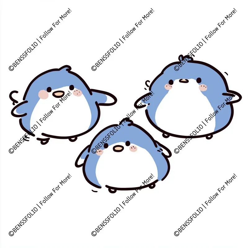 Triple Characters Drawing For Kids