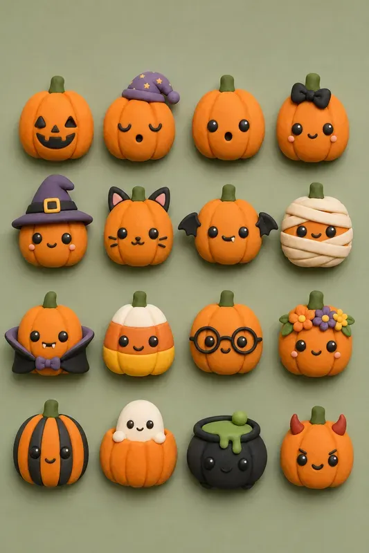 Kawaii Halloween Clay Magnets