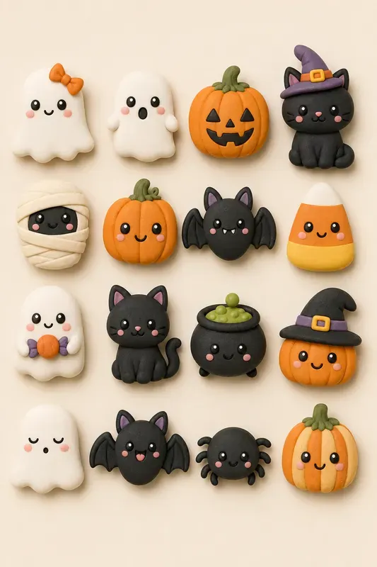 Kawaii Halloween Clay Magnets