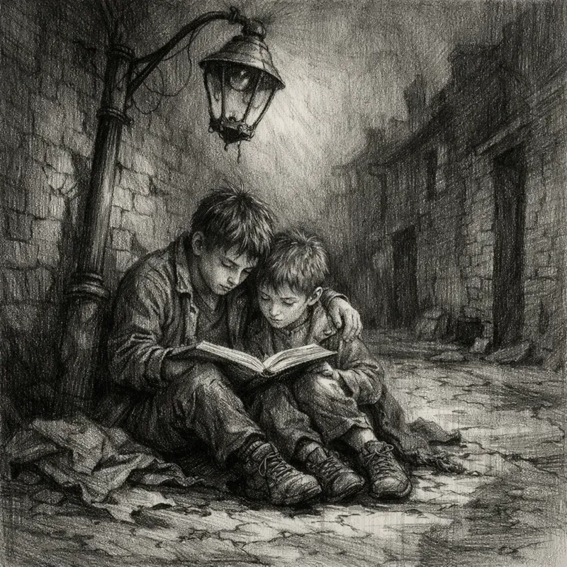 Emotional Monochrome Story Scenes