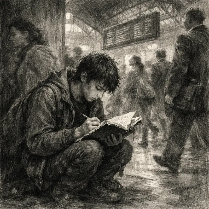 Emotional Monochrome Story Scenes