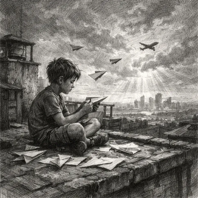 Emotional Monochrome Story Scenes