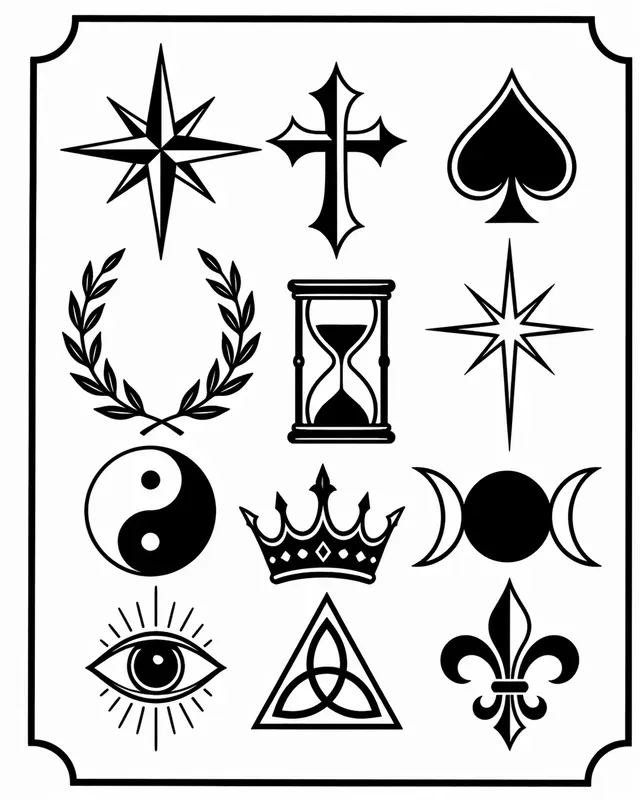 Tattoo Flash Sheet Designs