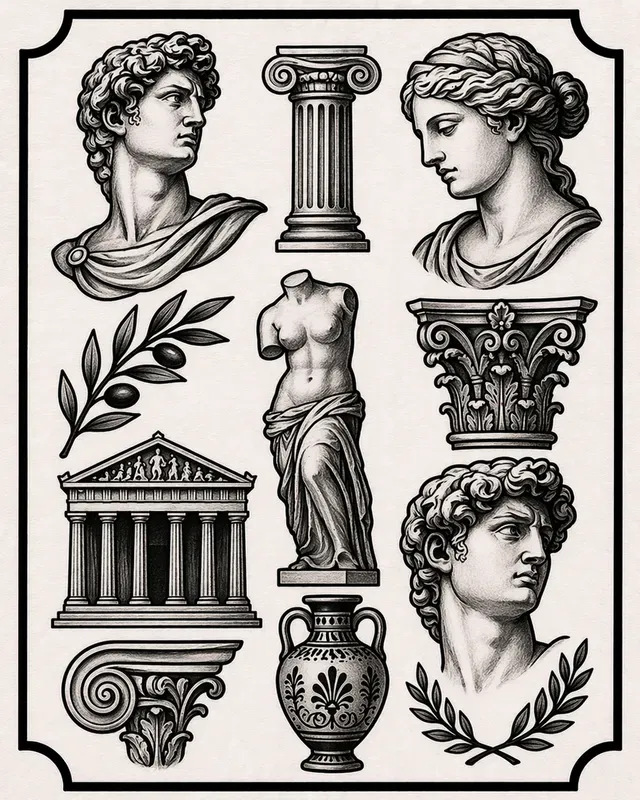 Tattoo Flash Sheet Designs