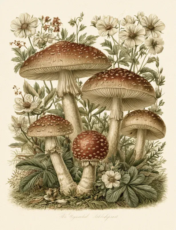 Vintage Botanical Whimsical Illustrations