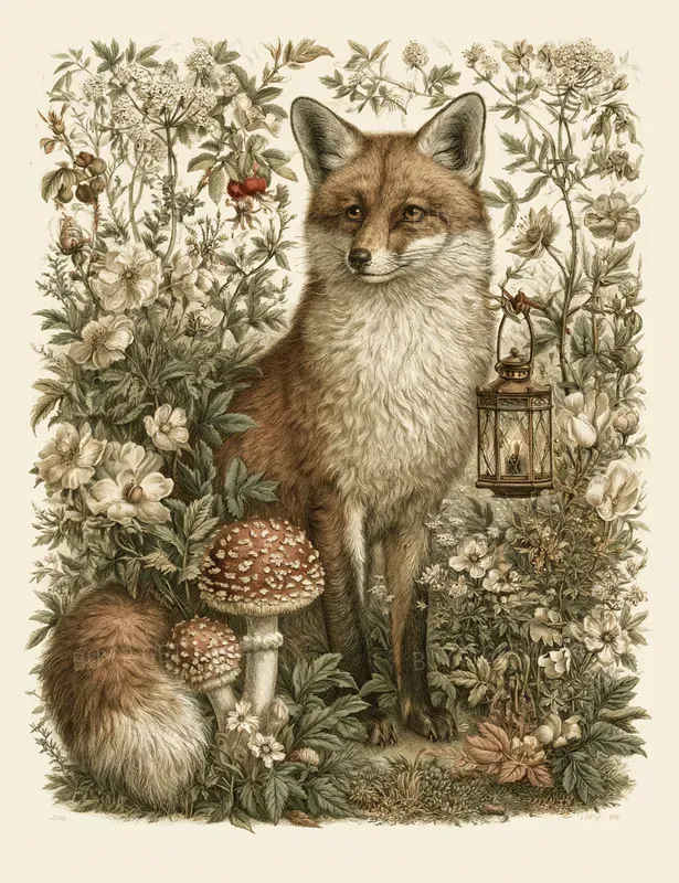 Vintage Botanical Whimsical Illustrations