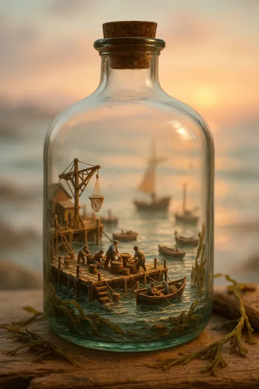 Miniature Worlds In Bottles