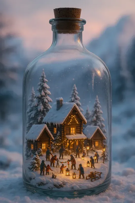 Miniature Worlds In Bottles