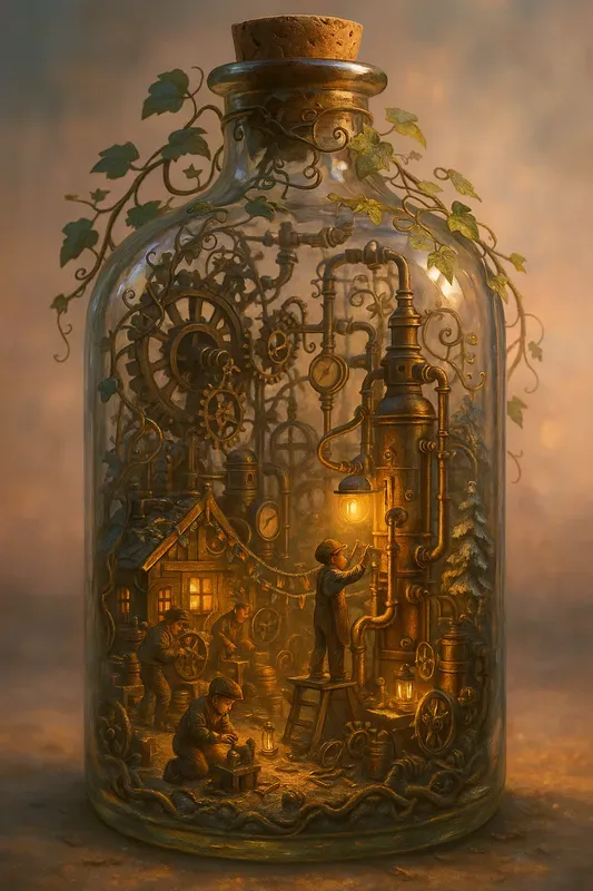 Miniature Worlds In Bottles