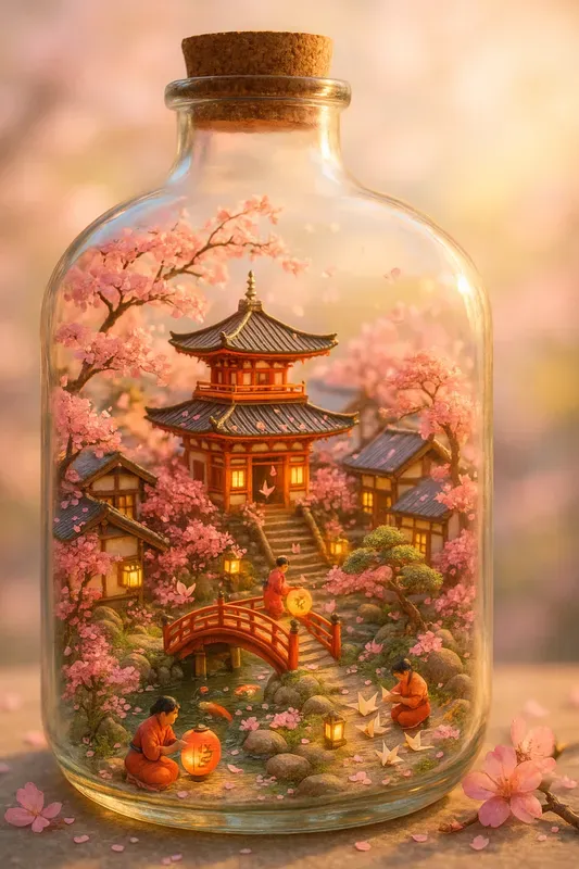 Miniature Worlds In Bottles
