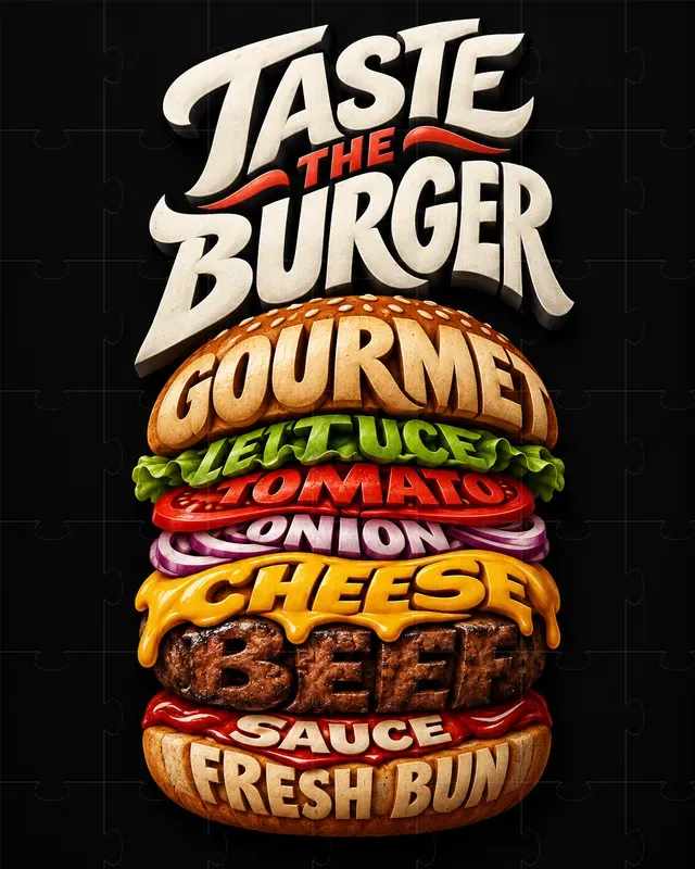 Food Typography Art