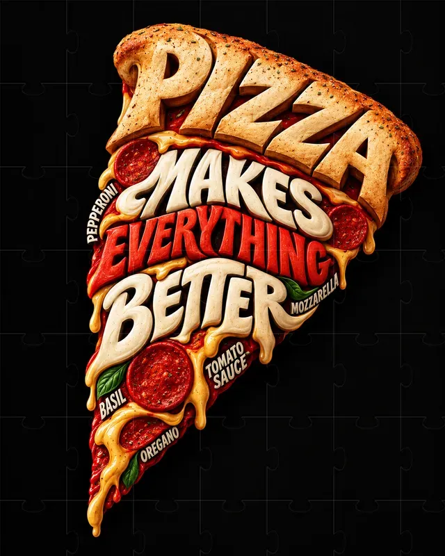 Food Typography Art