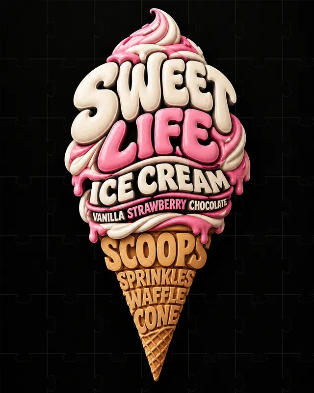 Food Typography Art